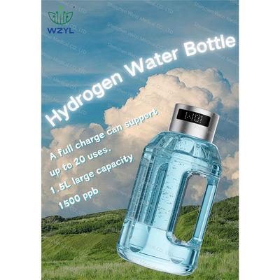 Good price Garrafa portátil recarregável de água de hidrogénio H2 SPE 1.5L Grande capacidade on-line